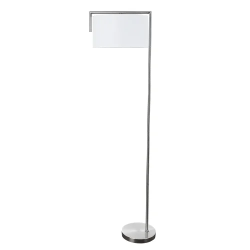 Торшер Aperol A5031PN-1SS Arte Lamp  белый 1 лампа, основание серебряное в стиле современный
